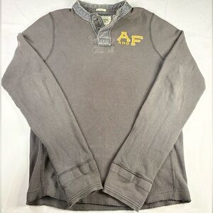 Vintage Abercrombie & Fitch Distressed Henley | $25